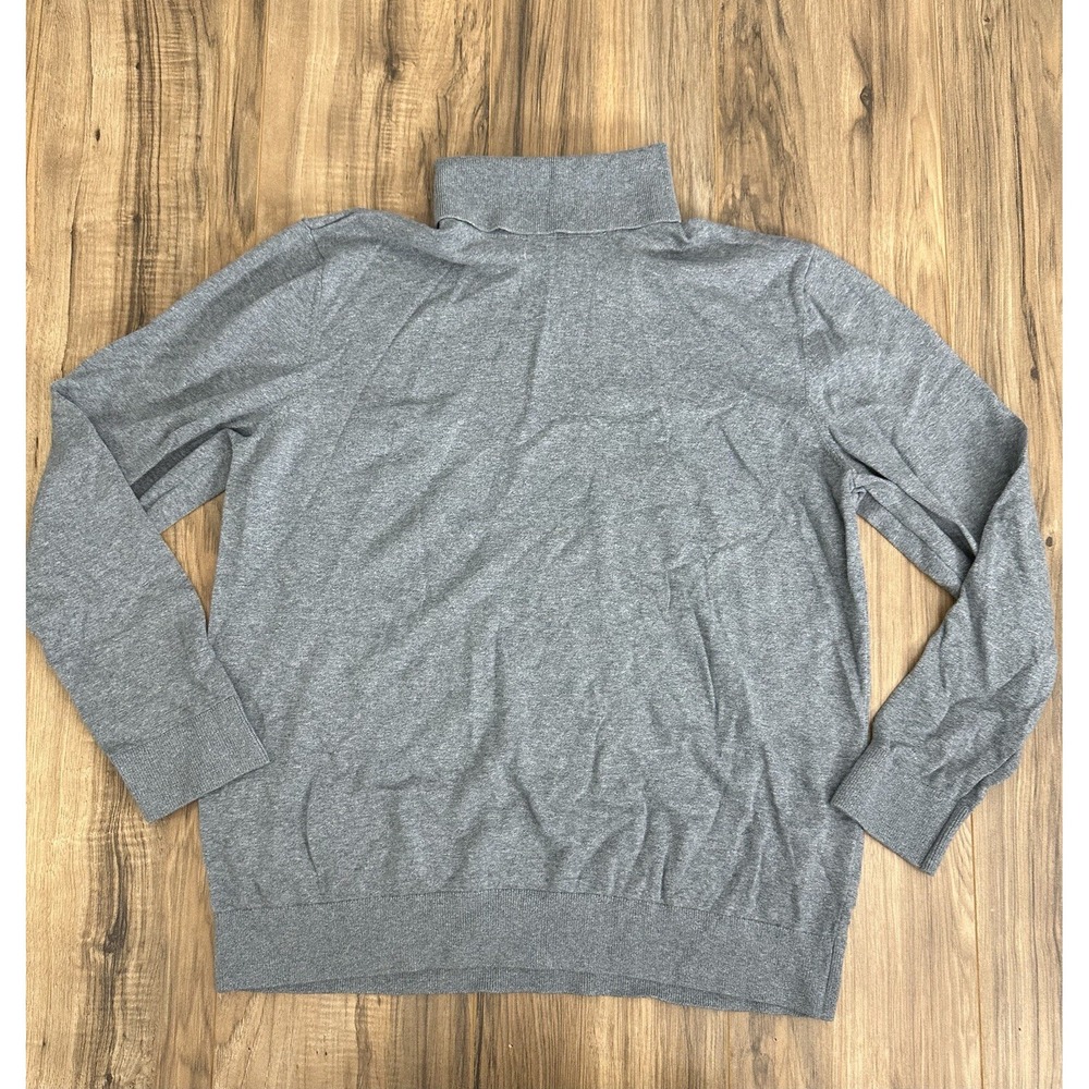 H&M Men's Knit Turtleneck Long Sleeve T-shirt Size XL Gray Slim Fit